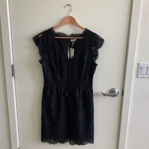 Joie black lace dress
